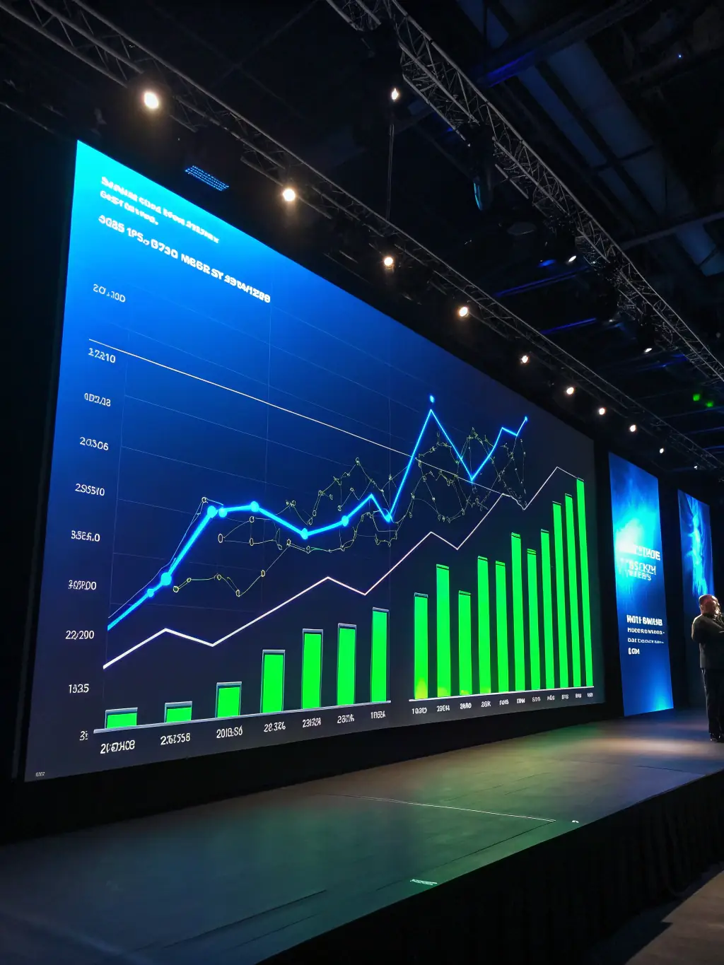 A graph illustrating the performance tracking of an ad campaign, showing positive growth and engagement metrics.